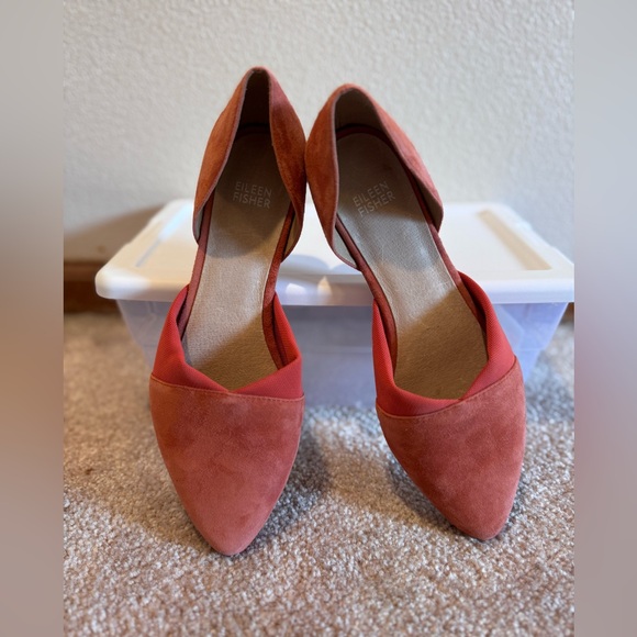 Eileen Fisher Asha-Su Suede Flats Spice Sz 8.5 - Picture 8 of 13